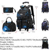 Boys Rolling Backpack Durable Wheeled Bag for Primary Students