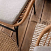 DAKO Garden Set SERRANTE – 2 Rattan-Effect Chairs with Cushions & Round Table