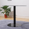 Round Base Metal Pedestal Stand Holder Leg with/without Tempered Glass Tabletop