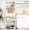Tall Storage Cupboard High Gloss Cabinet Large Kitchen Pantry Shelf Dresser Unit