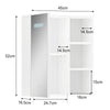Bathroom Cabinet Mirror 1 Door LED Touch White Wall Mounted Storage Modern