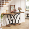 140 cm Console Table, Wooden and Metal Butterfly Entry Table, Long Narrow Table