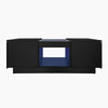 Modern LED Coffee Table with 2 Drawers Storage Black for Living Room