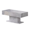 High gloss Coffee Table with RGB LED Lights Living Room Cocktail Sofa Table Grey