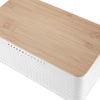 Bread Bin With Bamboo Lid as Cutting Chopping Board Loaf Storage Container