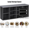 10-Cube Shoe Storage Bench Hallway Shoe Rack Cabinet Wooden Storage Organizer