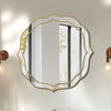 32" Gold Modern Art Decorative Wall Mirror Irregular Frame Vanity Mirror Bedroom