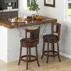 2x Swivel Bar Stool Upholstered Counter Height Bar Stool w/Curved Backrest 65CM