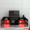 Modern 177cm TV Stand Unit Cabinet Sideboard RGB LED Light Living Room Black