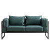 Single/Double/Triple Sofa Armchair Faux Leather Cushion Seat Metal Frame Armrest