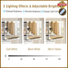 Dressing Table Vanity Makeup Desk With 10 LED Lighted Mirror And 6 Shelves Stool