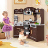 Kids Corner Wooden Play Kitchen with Coffee Machine & Slide-Coffee