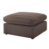 Dusk Cairo Chocolate Linen Feather Ottoman Pouffe RRP £399