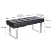 Leather Upholstered Bench Bedroom Entryway End of Bed Bench Accent Indoor Bench