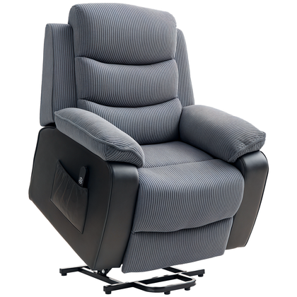 150° Electric Power Lift Riser Recliner Chair Remote Control Dark Grey