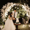 Moongate Round Wedding Arch Metal Backdrop Stand Flower Garland Frame Venue Deco