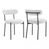 Dining Chairs Set of 2 Mid-Century Upholstered Curved Backrest Accent Chairs
