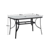 Garden Bistro Furniture Table Rattan Chairs Variable Shape with Umbrella Hole