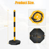 6 Pack Traffic Delineator Poles PP Safety Caution Barrier Portable Stanchions