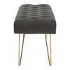 Upholstered Bench Dining Chairs Stools Bedroom Footstool Button Decorated Seat