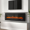 60Inch Electric Heater LED Fireplace Wall Mounted Inset Standing Media Log Flame