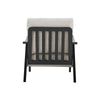 Rattan Armrest Leisure Armchair Fabric Accent Chair Wooden Frame Single Sofa