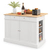 Kitchen Island Storage Cabinet Kitchen Island Table w/Drop Leaf Countertop White