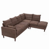 L-Shaped Corner Sofa, Sectional Couch with Built-in USB Port Chaise
