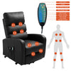 Recliner Chair Heated Electric PU Leather 8Point Massage Sofa Armchair W/ Remote
