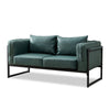 Single/Double/Triple Sofa Armchair Faux Leather Cushion Seat Metal Frame Armrest