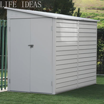 5 X 9 ft Outdoor Garden Storage Shed Metal Lean to Pent Shed for Tool Bike