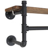 Industrial Pipe Clothing Garment Rack Wall Mounted Closet Rod Clothes Organizer