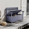 2 Seater Wooden Garden Bench With Storage Compartment Seating Bench Box Chest