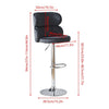Set of 2 Black Velvet Bar Stools High Back Breakfast Kitchen Chair Bar Bistro