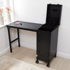 Pro Rolling Manicure Nail Table W/ Station Vanity Make Up Studio Trolley Mirror