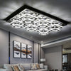 20-100cm Flush Mount Modern Square Ceiling Chandelier Crystal Light Lamp Pendant