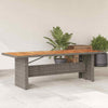 Garden Table with Acacia Wood , Grey, 240 x 90 x 75 , Poly J9A3