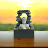 Premium Buddha Water Feature Indoor Outdoor LED Fountain Waterfall Garden Decor