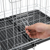 Pet Dog Crate Folding Metal Wire Cage 2 Door Indoor Outdoor Puppy Training Cages
