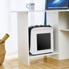 Black/ White Corner Computer Desk PC Laptop Table Book Shelves Home Study Office