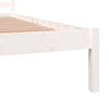 Bed Frame Solid Wood Pine 120x190 White 4FT Small Double J0L9