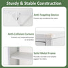 Wooden Storage Cabinet Mobile Food Pantry Cupboard Modern Kitchen Sideboard