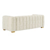 Teddy Fleece Fabric 3 Seater Sofa Loveseat Couch with 2 Pillow