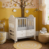 Premium Baby Toddler Cot Bed with Wheels & 4 Drawers Eco-friendly 85x62x108cm UK