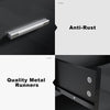 High Gloss Chest of 4 Drawers Modern Bedroom Storage Black Cabinet Furniture Set