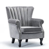 Velvet High Wing Back Accent Tub Chair Sofa Armchair Upholstered Hotel Lounge