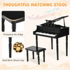 Kids Piano Keyboard Toy 30-Key Children Musical Piano Toy w/ Stool & Music Stand