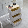 Fabric Cabinets Storage Unit Metal Frame Chest of Drawer Organiser Bedside Table