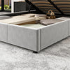 Ottoman Storage Bed 4ft6 Double Bed Frame Plush Velvet Upholstered Headboard
