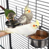 Large Parrot Cage Metal Bird Cage for Budgie with Playtop & Stand 174cm Black